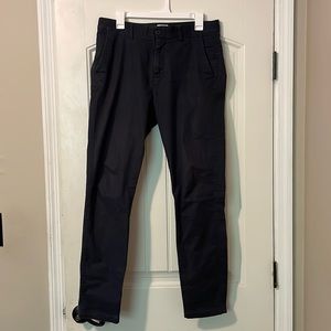 H&M Men’s Skinny Fit Stretch Chino Pants Navy Blue Size 34x30